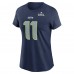 Женская Seattle Seahawks Jaxon Smith-Njigba Nike College Navy Super Bowl LX Patch Name & Number T-Shirt