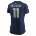 Женская Seattle Seahawks Jaxon Smith-Njigba Nike College Navy Super Bowl LX Patch Name & Number T-Shirt