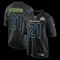 Seattle Seahawks Devon Witherspoon Nike Black Super Bowl LX Patch Carbon Fashion Game Jersey