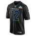 Игровая джерси Seattle Seahawks 12s Nike Black Super Bowl LX Patch Carbon Fashion Game