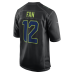 Игровая джерси Seattle Seahawks 12s Nike Black Super Bowl LX Patch Carbon Fashion Game