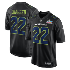 Игровая джерси Seattle Seahawks Rashid Shaheed Nike Black Super Bowl LX Patch Carbon Fashion Game Игровая джерси Seattle Seahawks Rashid Shaheed Nike Black Super Bowl LX Patch Carbon Fashion Game