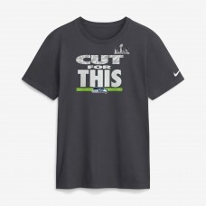 Seattle Seahawks Nike Anthracite Super Bowl LX Champions Pickoff Move Parade T-Shirt