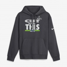Seattle Seahawks Nike Anthracite Super Bowl LX Champions Pickoff Move Parade Club Fleece Hoodie