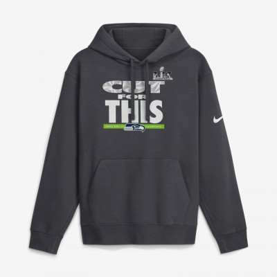 Seattle Seahawks Nike Anthracite Super Bowl LX Champions Pickoff Move Parade Club Fleece Hoodie