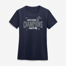 Женская Seattle Seahawks Nike College Navy Super Bowl LX Champions Going Yard T-Shirt