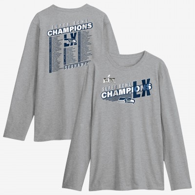 Seattle Seahawks Fanatics Steel Super Bowl LX Champions Best Teammates Roster Long Sleeve T-Shirt