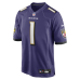 Джерси Baltimore Ravens Number 1 Dad Nike Purple Game