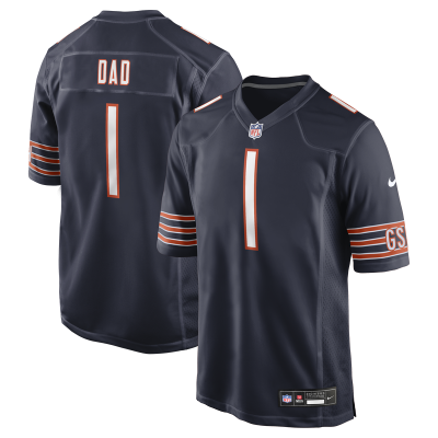 Джерси Chicago Bears Number 1 Dad Nike Navy Game