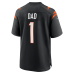 Джерси Cincinnati Bengals Number 1 Dad Nike Black Game