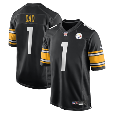 Джерси Pittsburgh Steelers Number 1 Dad Nike Black Game