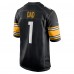 Игровая джерси Number 1 Dad Pittsburgh Steelers Nike Game - Black