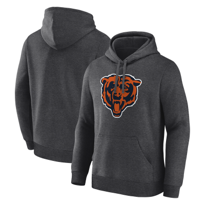 Толстовка Chicago Bears Logo Athletic Heather Charcoal Primary Logo