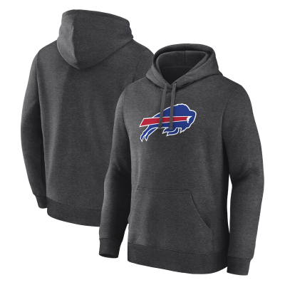 Толстовка Buffalo Bills Logo Athletic Heather Charcoal Primary Logo