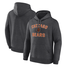 Толстовка Chicago Bears Logo Athletic Heather Charcoal Arch Victory Толстовка Chicago Bears Logo Athletic Heather Charcoal Arch Victory