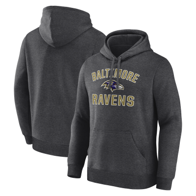 Толстовка Baltimore Ravens Logo Athletic Heather Charcoal Arch Victory