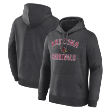 Толстовка Arizona Cardinals Logo Athletic Heather Charcoal Arch Victory Толстовка Arizona Cardinals Logo Athletic Heather Charcoal Arch Victory