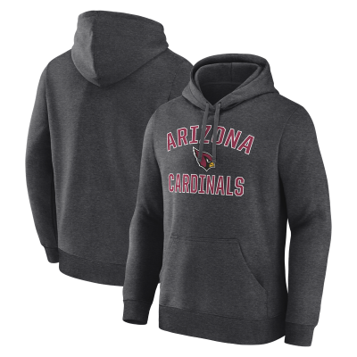 Толстовка Arizona Cardinals Logo Athletic Heather Charcoal Arch Victory
