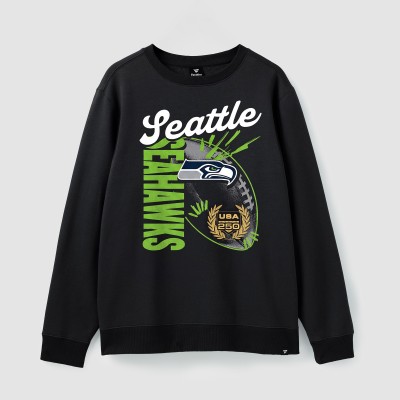 Seattle Seahawks Fanatics Black USA 250 Gold Standard Team Heritage Fleece Sweatshirt