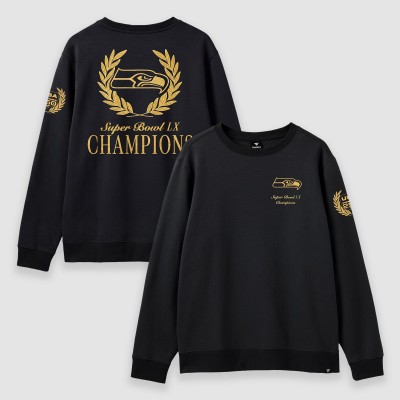 Seattle Seahawks Fanatics Black Super Bowl LX Champions USA 250 NFL Gold Standard Fleece Sweatshirt