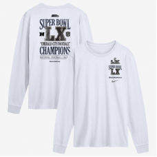 Футболка с длинным рукавом Seattle Seahawks Nike White Super Bowl LX Champions Long Ball 