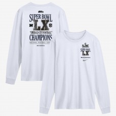 Seattle Seahawks Nike White Super Bowl LX Champions Long Ball Long Sleeve T-Shirt