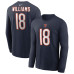 Футболка с длинным рукавом Chicago Bears Caleb Williams Nike Navy Name & Number Футболка с длинным рукавом Chicago Bears Caleb Williams Nike Navy Name & Number