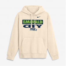 Толстовка Seattle Seahawks Nike Natural Emerald City Club Fleece Толстовка Seattle Seahawks Nike Natural Emerald City Club Fleece