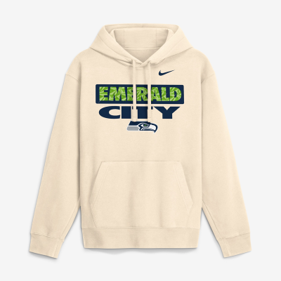 Seattle Seahawks Nike Natural Emerald City Club Fleece Hoodie