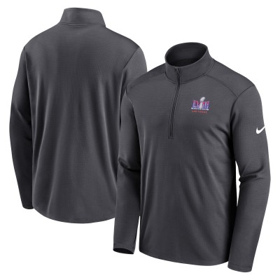 Кофта на короткой молнии Nike Super Bowl LVIII Pacer - Anthracite