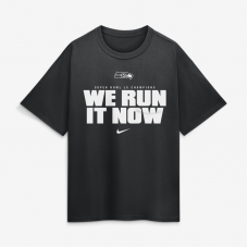 Футболка Seattle Seahawks Nike Black Super Bowl LX Champions Loose 