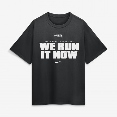 Seattle Seahawks Nike Black Super Bowl LX Champions Loose T-Shirt
