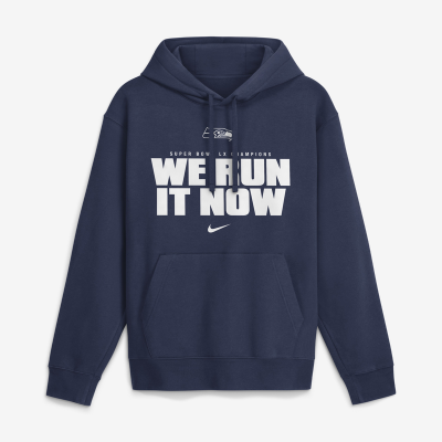 Толстовка Seattle Seahawks Nike College Navy Super Bowl LX Champions Club Fleece