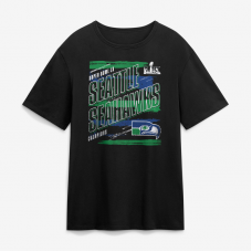 Футболка Seattle Seahawks Fanatics Black Super Bowl LX Champions Classic Stripes Legacy