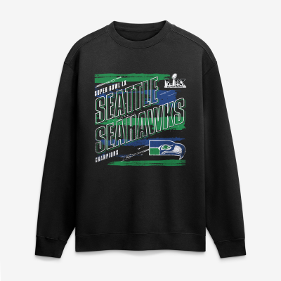 Seattle Seahawks Fanatics Black Super Bowl LX Champions Classic Stripes Legacy Fleece Sweatshirt