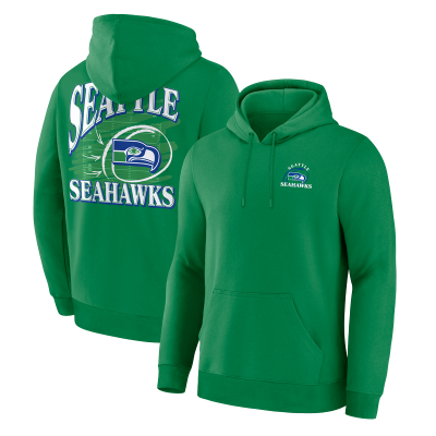 Seattle Seahawks Fanatics Apple Green Classic Scribble Legacy Fleece Hoodie