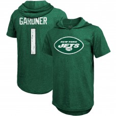 Футболка с капюшоном Ahmad Sauce Gardner New York Jets Majestic Threads  - Heather Green