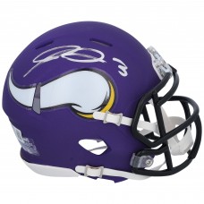 Jordan Addison Minnesota Vikings Autographed Fanatics Authentic Riddell Speed Mini Helmet