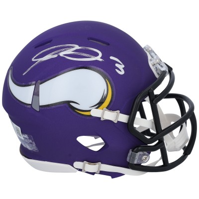 Jordan Addison Minnesota Vikings Autographed Fanatics Authentic Riddell Speed Mini Helmet