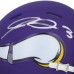 Jordan Addison Minnesota Vikings Autographed Fanatics Authentic Riddell Speed Mini Helmet