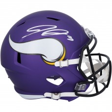 Jordan Addison Minnesota Vikings Autographed Fanatics Authentic Riddell Speed Replica Helmet