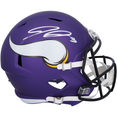Jordan Addison Minnesota Vikings Autographed Fanatics Authentic Riddell Speed Replica Helmet