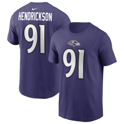 Футболка Baltimore Ravens Trey Hendrickson Nike Purple Name & Number