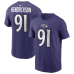 Футболка Baltimore Ravens Trey Hendrickson Nike Purple Name & Number Футболка Baltimore Ravens Trey Hendrickson Nike Purple Name & Number