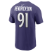 Футболка Baltimore Ravens Trey Hendrickson Nike Purple Name & Number