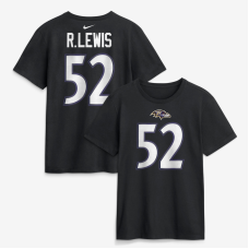 Футболка Baltimore Ravens Ray Lewis Nike Black Retired Name & Number Футболка Baltimore Ravens Ray Lewis Nike Black Retired Name & Number