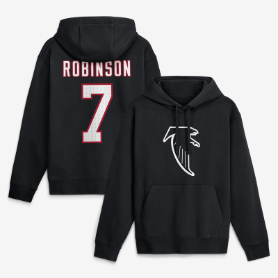 Толстовка Atlanta Falcons Bijan Robinson Nike Black Name & Number