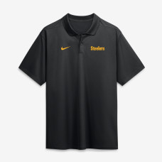 Поло Pittsburgh Steelers Nike Black Wordmark Victory Dri-FIT