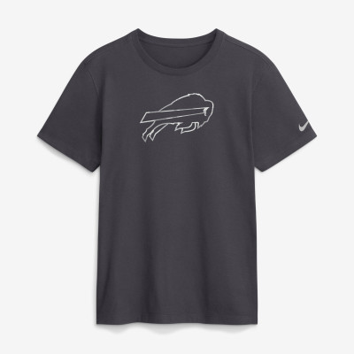 Футболка Buffalo Bills Nike Anthracite Fractal Logo