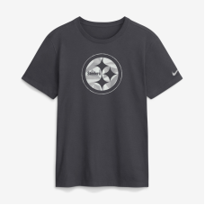 Футболка Pittsburgh Steelers Nike Anthracite Fractal Logo Футболка Pittsburgh Steelers Nike Anthracite Fractal Logo